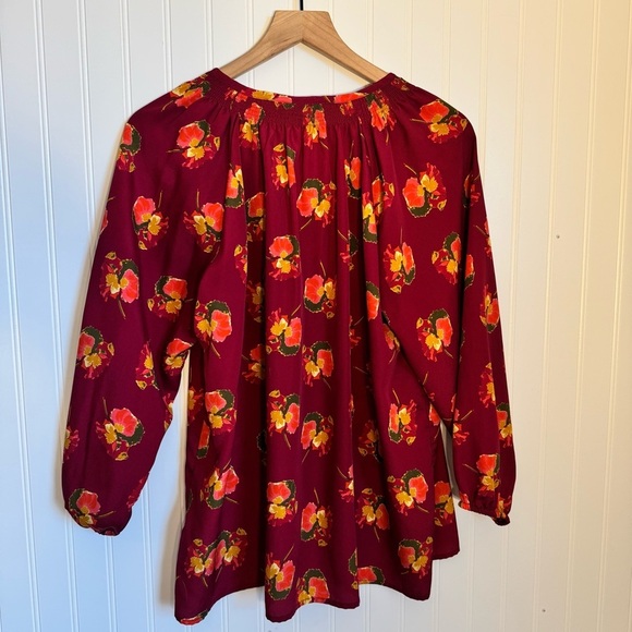 Tucker For Target Floral Button Down Blouse Women’s Size Large - Picture 7 of 12